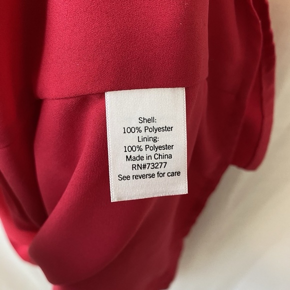 Nine West Dress Women Large Mini Faux Wrap Satin Sleeveless Hot Pink Size Large - Picture 6 of 11